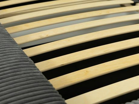 Manželská postel 160 cm Gretty S (tmavě šedá) (s roštem) (s úl. prostorem)