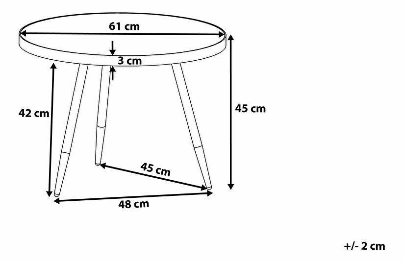 Konferenční stolek Renola (tmavé dřevo) (stříbrné nohy)