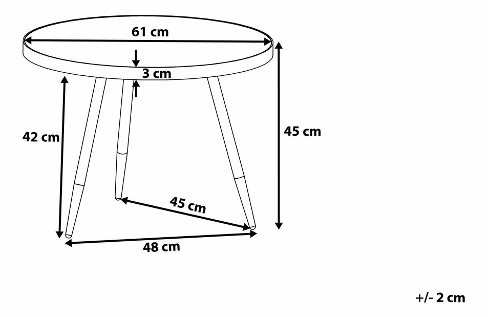 Konferenční stolek Renola (tmavé dřevo) (stříbrné nohy)