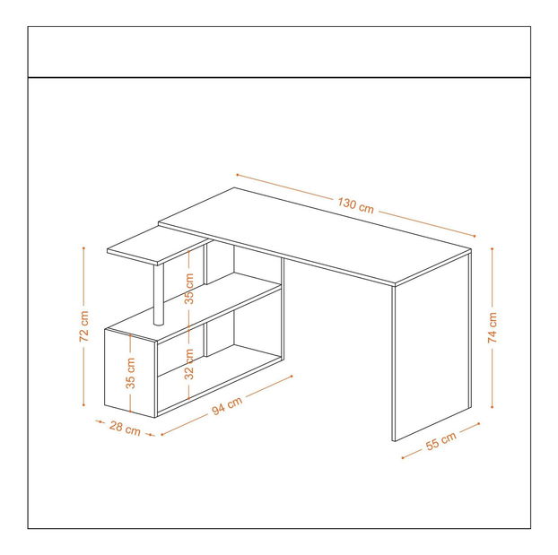 PC stolek Gobi (bílá)
