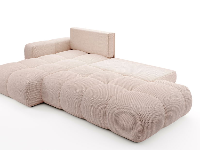 Rohová sedací souprava Sopran (pudrová) (L)