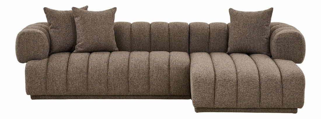 Rohová sedací souprava (P) Aeaveta 2 (hnědá)