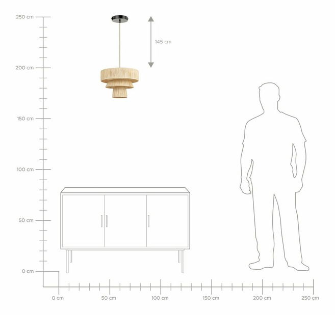 Závěsné svítidlo Chaza (přírodní)