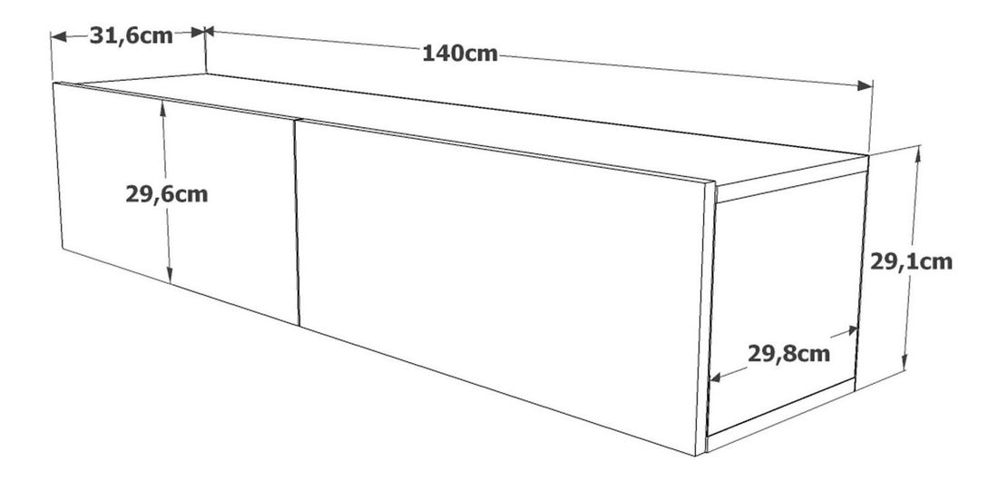  TV stolek/skříňka France 10 (borovice atlantická + bílá)