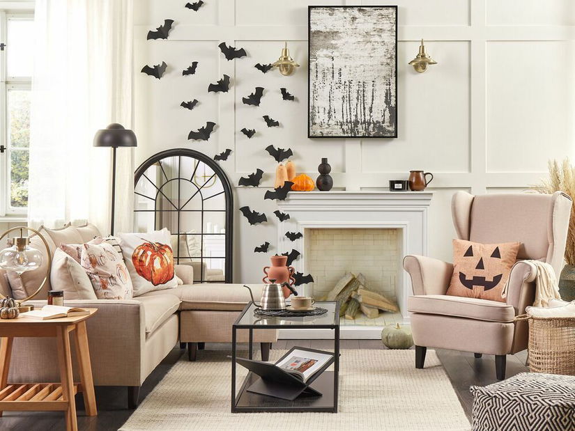 Ozdobný polštář 45 x 45 cm Curbi (béžová)