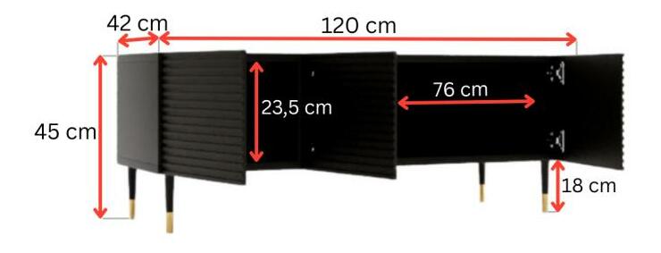 TV skříňka Imperotta I02 (černá)