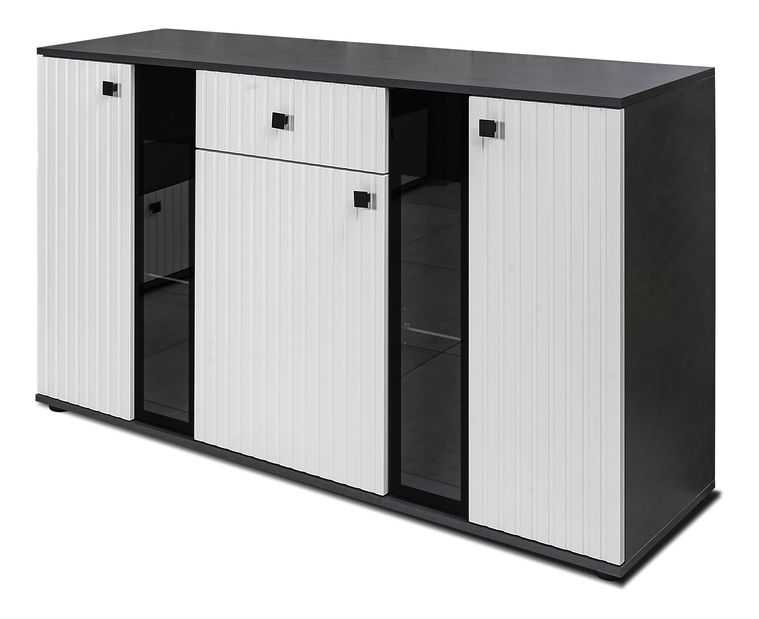 Komoda Saul (bílá + matera) (bez osvětlení)