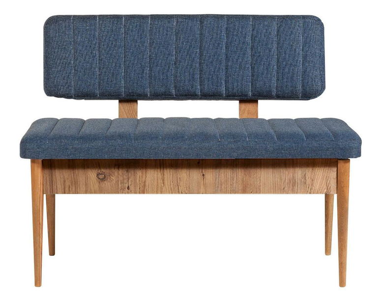 Lavice Vlasta 3 (borovice atlantická + tmavě modrá) (s úl. prostorem)