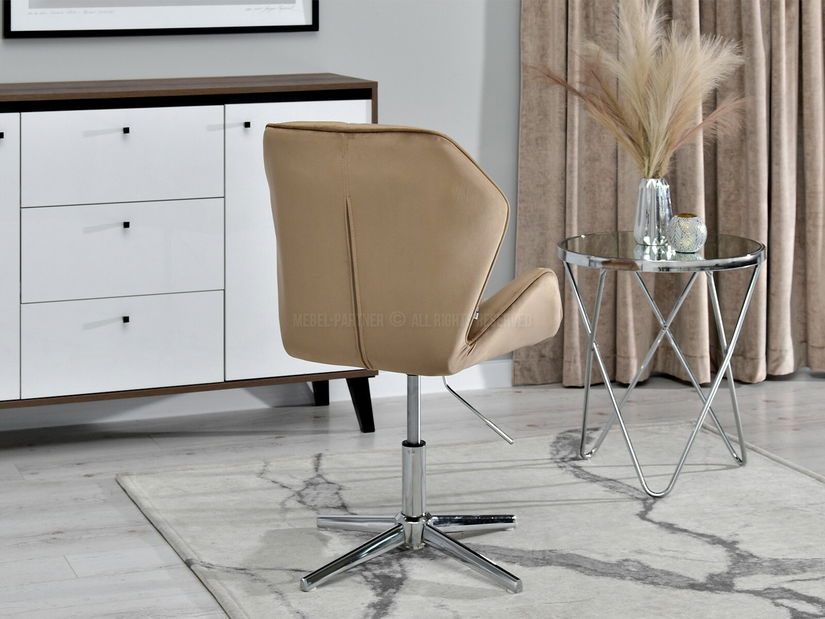 Křeslo Velma S (béžová + chromová)
