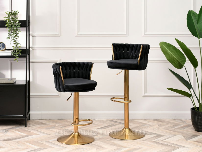 Židle Adel (černá + zlatá)