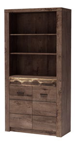 Regál Indie 05 (s LED osvětlením) (jasan tmavý)