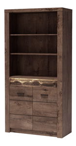 Regál Indie 05 (s LED osvětlením) (jasan tmavý)