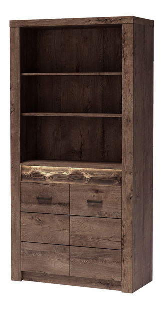 Regál Indie 05 (s LED osvětlením) (jasan tmavý)