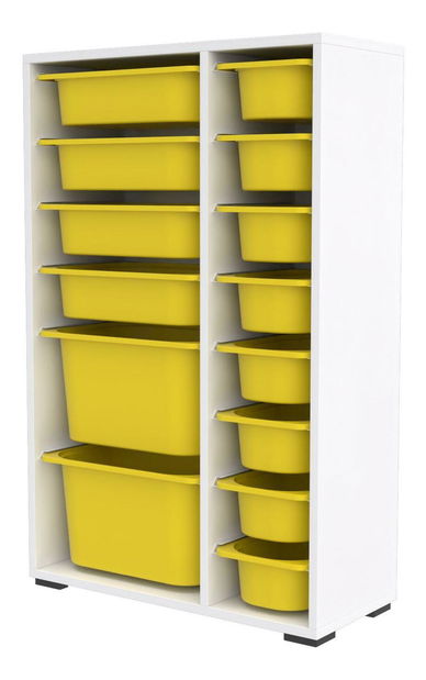 Organizér na hračky Dremonka 7 (žlutá + bílá)