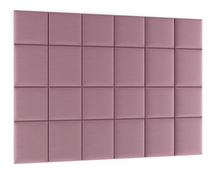 Set 24 čalouněných panelů Quadra 240x180 cm (růžová)