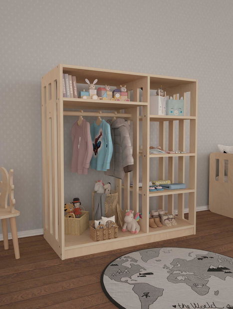 Dětský šatní organizér Smalinka 1 (bříza)