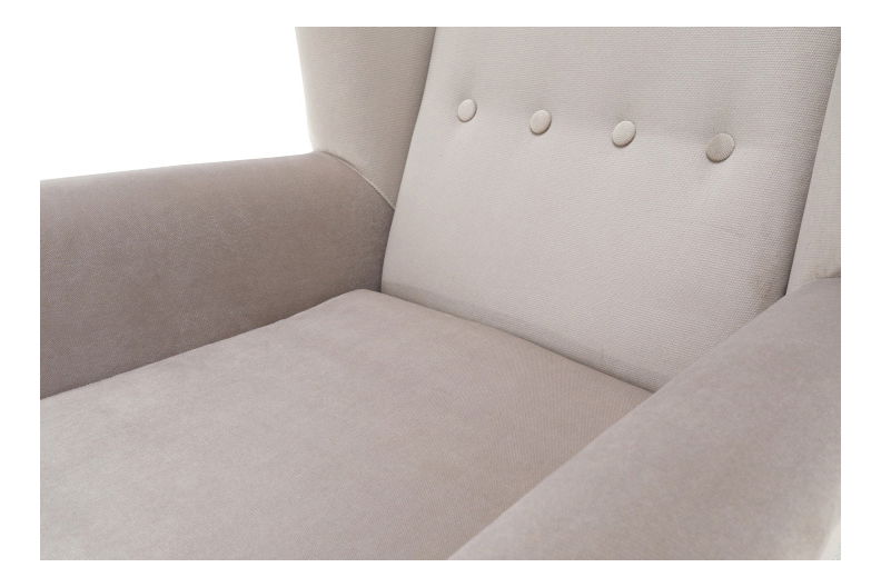 Křeslo ušák Royse Paros 02 (krémová + černá)