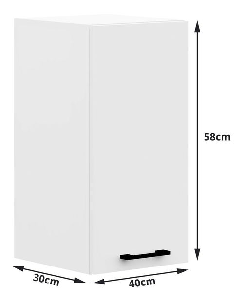 Horní kuchyňská skříňka Ozara W40 H580 (bílá)