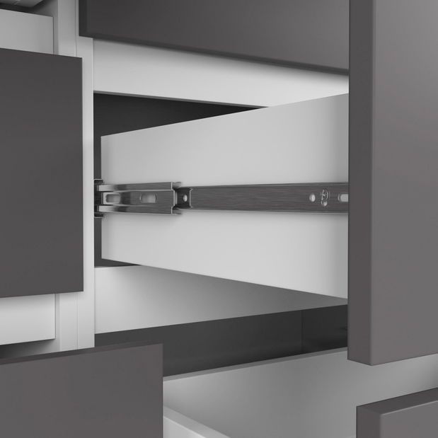 Komoda Kapil II (bílá + šedý grafit)