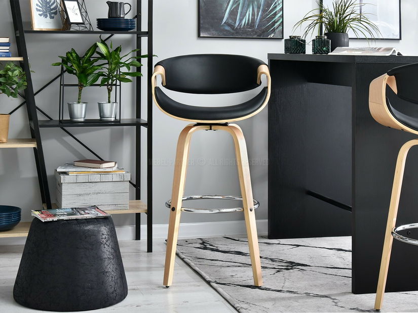 Židle Bjorn H (dub černý + chromová)