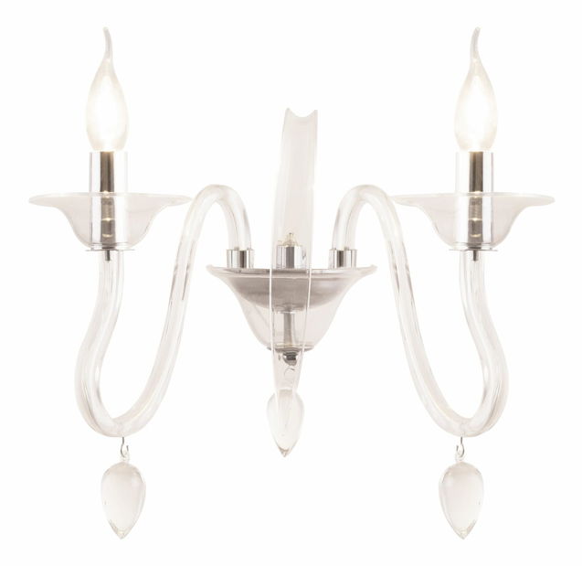 Nástěnné svítidlo Madeleine 7049 (průhledná + chromová)