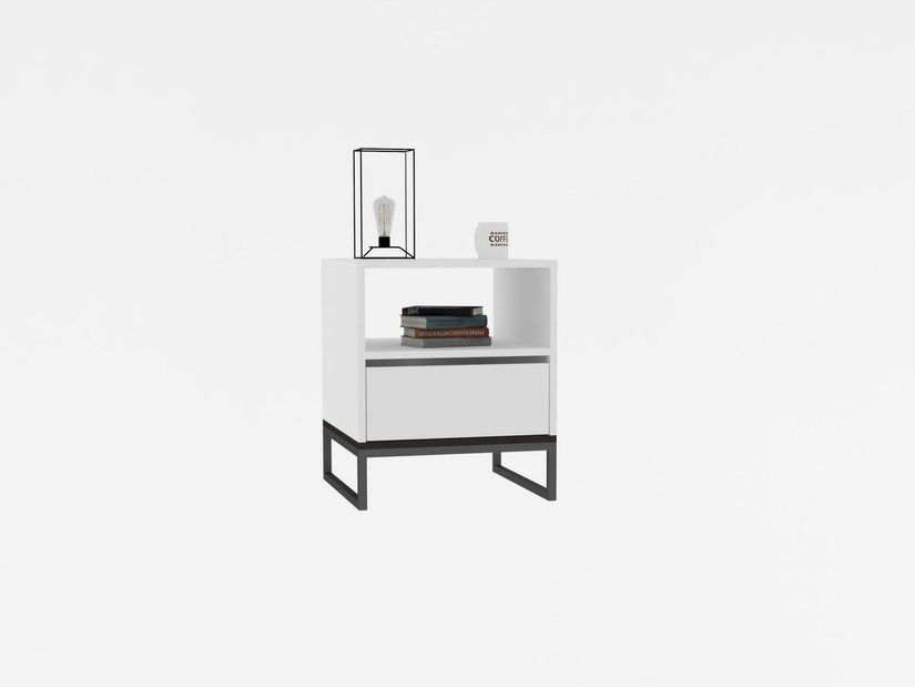 Noční stolek Pedami (bílá)
