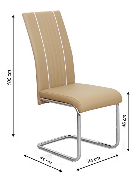 Jídelní židle Limia (béžová + bílá)
