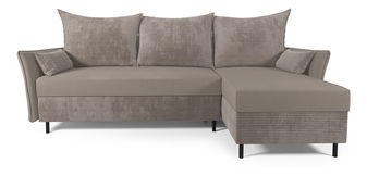 Rohová sedací souprava Goofy (P) (tmavobéžová)