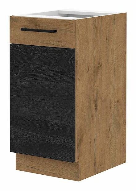 Dolní kuchyňská skříňka Virion 40 D 1F BB (dub lancelot + tmavé dřevo)