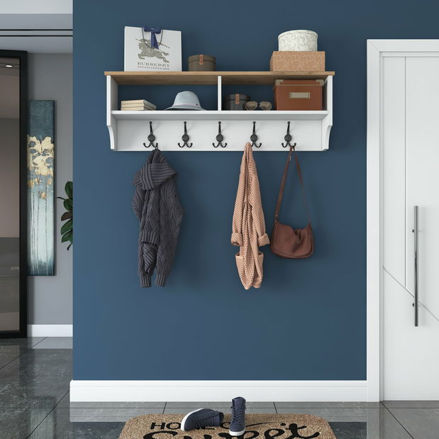 Věšák Pixie 2460 (Bílá + Ořech)