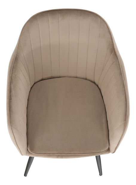 Dizajnové křeslo Zirky (šedohnědá)