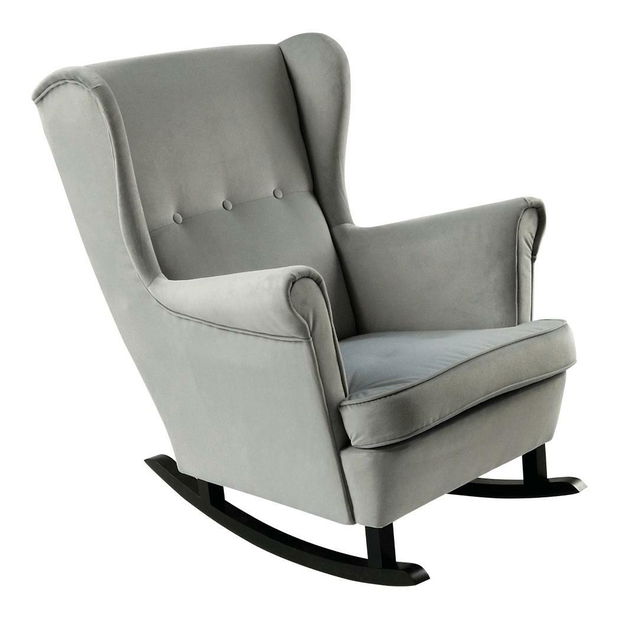 Houpací křeslo ušák Trasmitirle (šedá + černá)