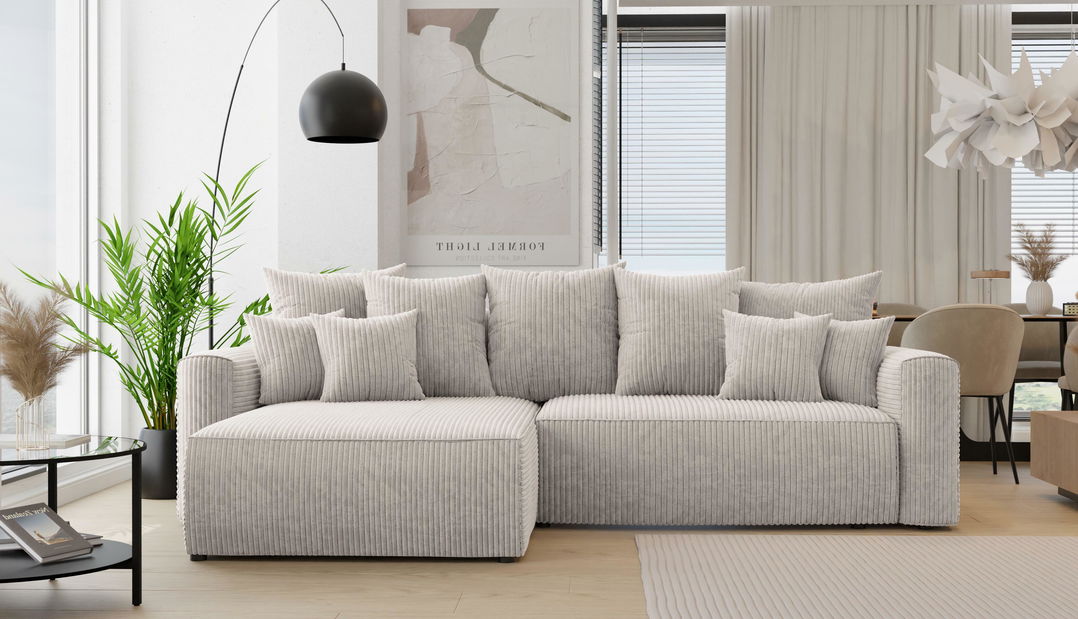 Rohová sedačka Baria (L) (světlohnědá)