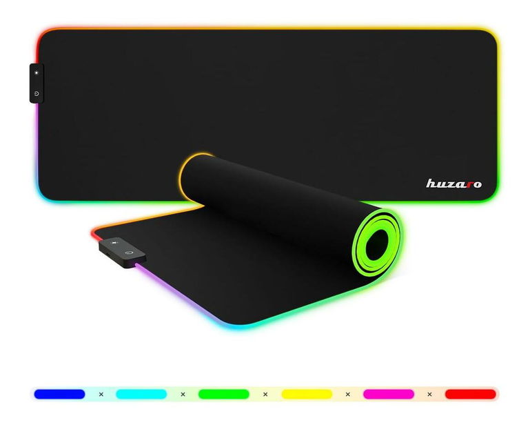 Podložka pod myš Lumen (černá + vícebarevná) (s LED osvětlením)