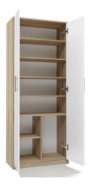 Policová skříň Obtenidas 1 (bílá + dub sonoma)