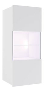 Závěsná vitrína BR05 Benji (Bílá + Bílý lesk)