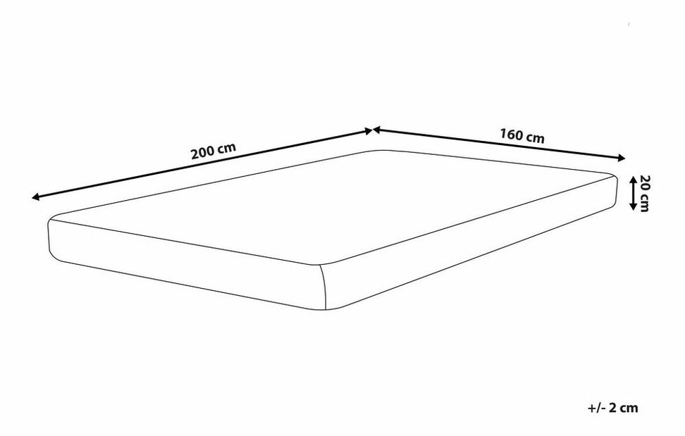 Pěnová matrace 160x200 cm PERRA