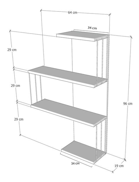 Polička Campbel (Žlutá + Antracit)