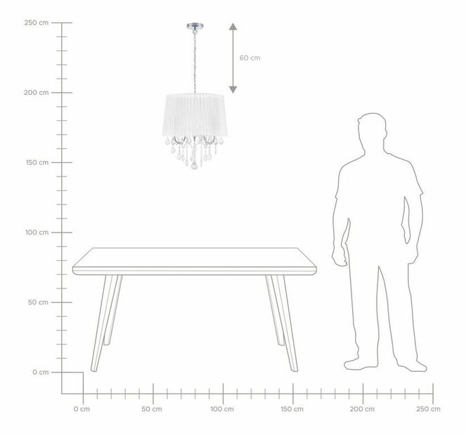 Závěsná lampa Evandale (černá)