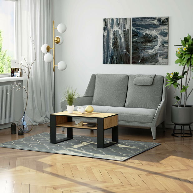 Konferenční stolek Distingue (dub craft + černá)