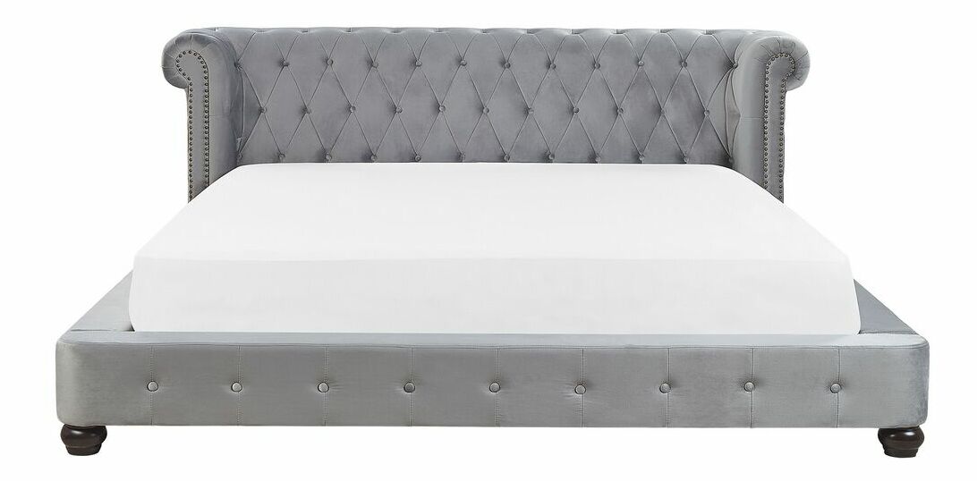 Manželská vodní postel 180 cm Chomper (šedá) (s roštem a matrací)