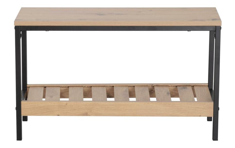 Botník Relieve (dub + černá)