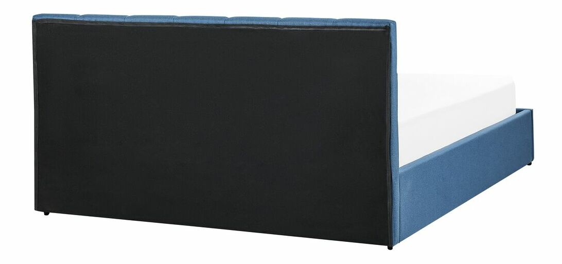 Manželská postel 160 cm Dabria (modrá) (s roštem) (s úl. prostorem)