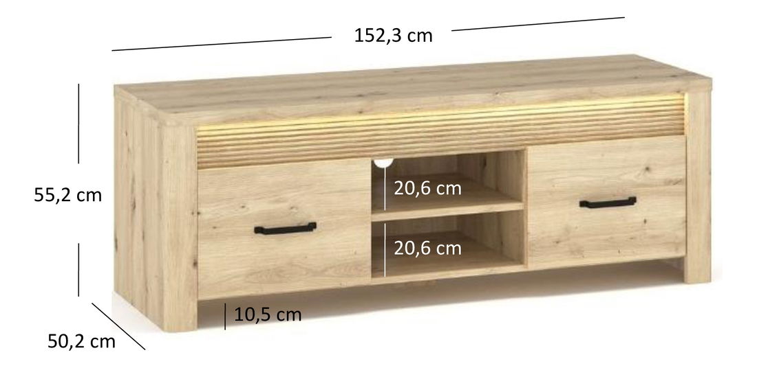 TV stolek Mindi (dub artisan) *bazar