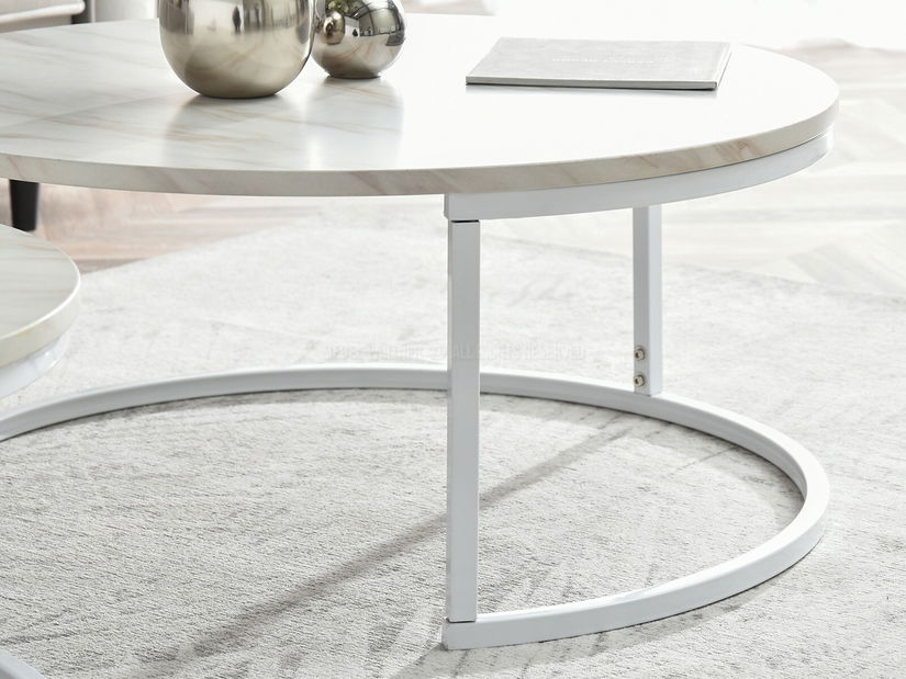 Konferenční stolek Kolja Zest Xl (béžová + bílá)