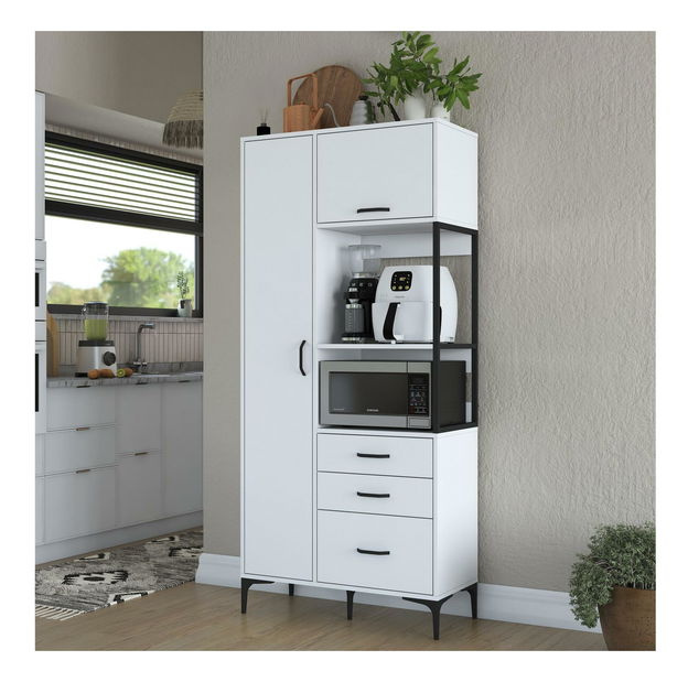 Policová skříň Jenaretta 112 (bílá)