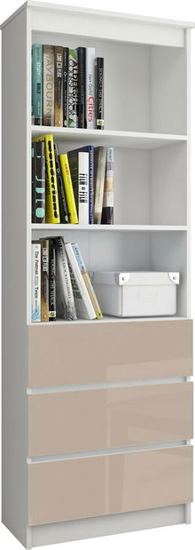 Regál Ravindra (bílá + cappuccino lesk)