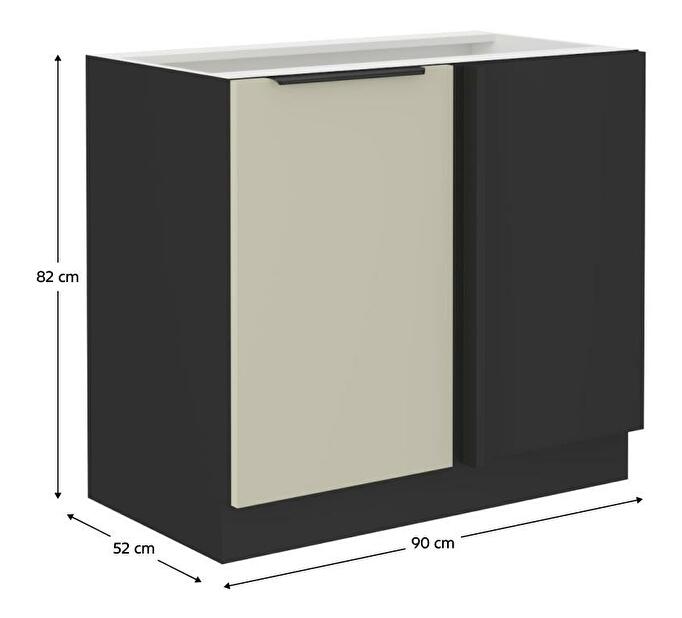 Dolní kuchyňská skříňka Arikona 105 ND 1F BB (kašmír + černá)