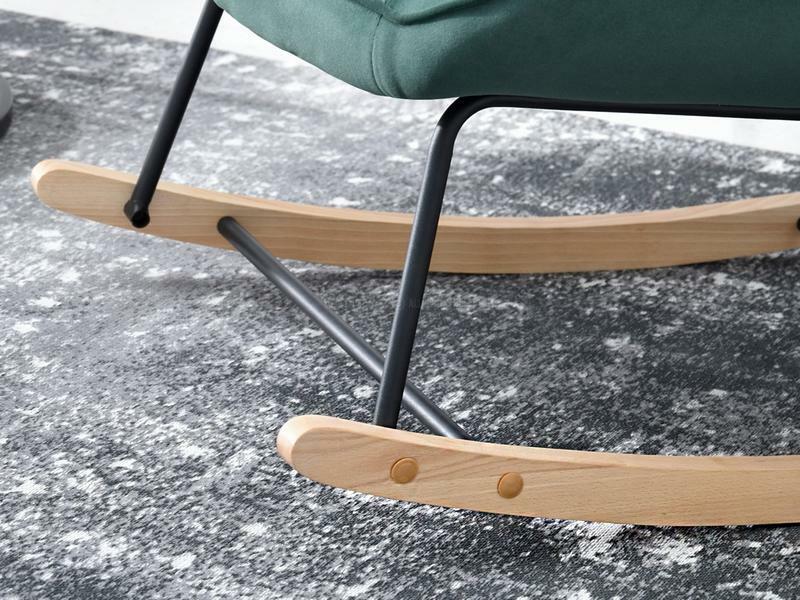 Křeslo Bertie (zelená + buk černý)