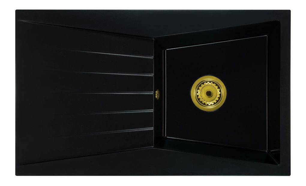 Kuchyňský dřez Ragod (černá) (bez otvoru pro baterii) (L)